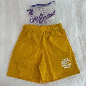 Eric Emanuel Yellow Shorts Size Large Brand New